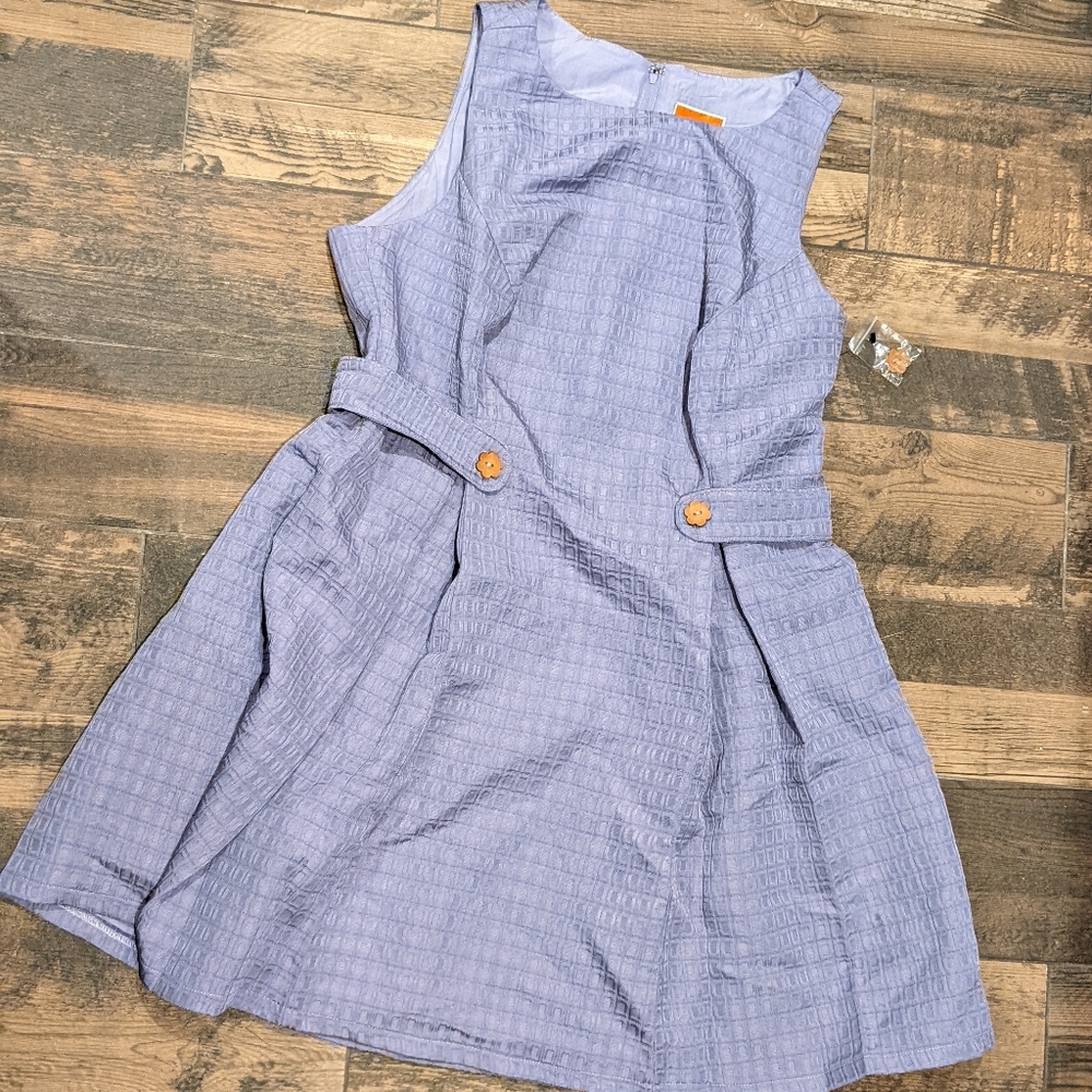 Modcloth Sixties Signature Retro Pleated Lavender Dress